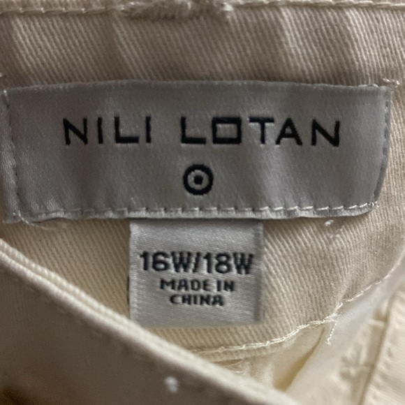 Nili Lotan X Target cream wide leg jeans - Picture 3 of 3